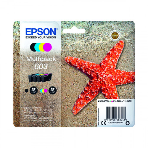 Epson Starfish 603 CMYK Ink Multipack C13T03U64010