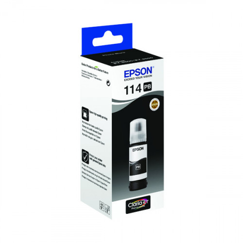 EPSON 114 INK BOTTLE ECOTANK PHO BLK