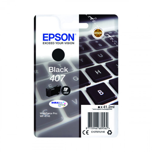 EPSON 407 INK CART DURABRITE BLACK