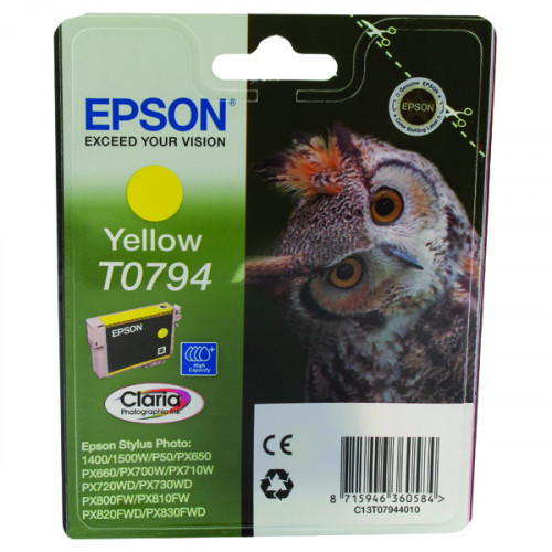 Epson T0794 Yellow Inkjet Cartridge C13T07944010 / T0794