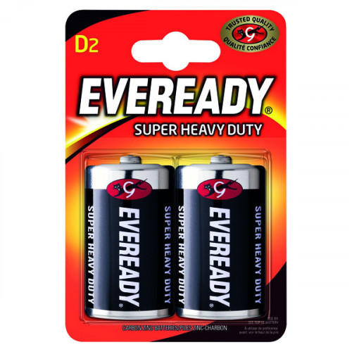 Eveready Super Heavy Duty D Batteries (Pack of 2) R20B2UP