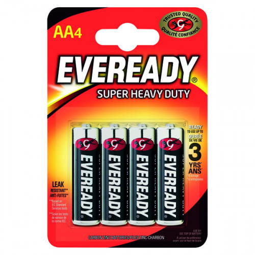 EVEREADY SUPER HD AA BATTERIES PK4