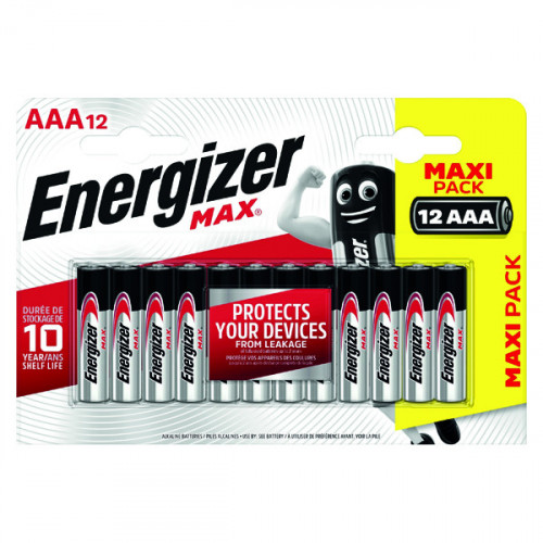 Energizer MAX E92 AAA Batteries (Pack of 12) E300103700