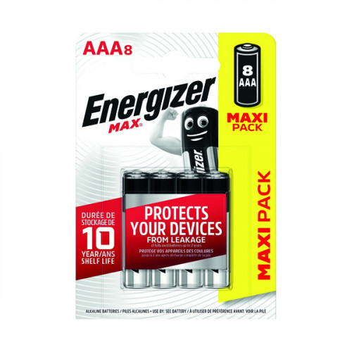 Energizer MAX E92 AAA Batteries (Pack of 8) E300112100