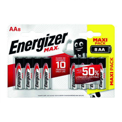 Energizer MAX E91 AA Batteries (Pack of 8) E300112400