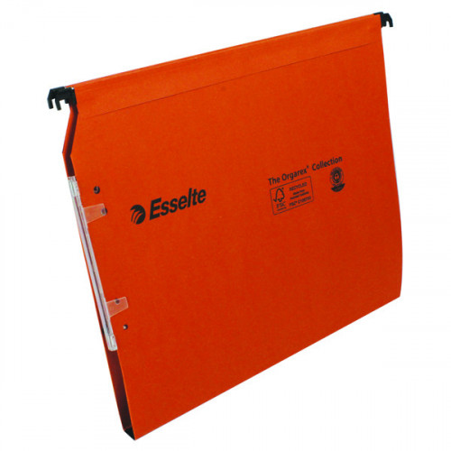 Esselte Orgarex 15mm Lateral File A4 Orange (Pack of 25) 21628