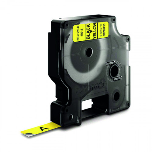 DYMO D1 LABELMAKER TAPE 9MM BLK/YLLW