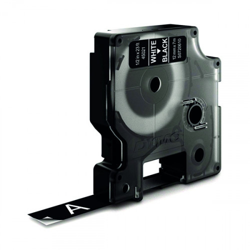DYMO D1 LABELMAKER TAPE 12MM WHT/BLK