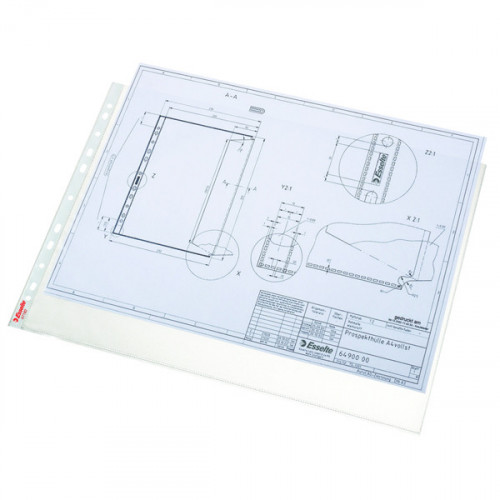 ESSELTE LS PUNCH POCKET A3 CLR PK10