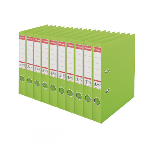 Esselte 50mm Lever Arch File Polypropylene A4 Green (Pack of 10) 48076