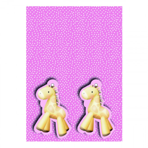 Pink Baby Giraffe Gift Wrap and Tags (Pack of 12) 27231-2S2T