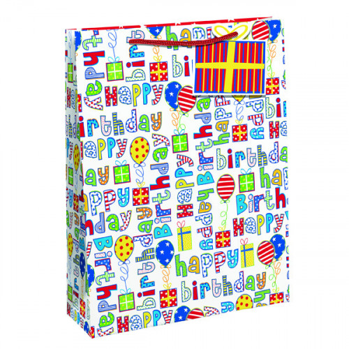 Happy Birthday Gift Bag Large (Pack of 6) 26955-2