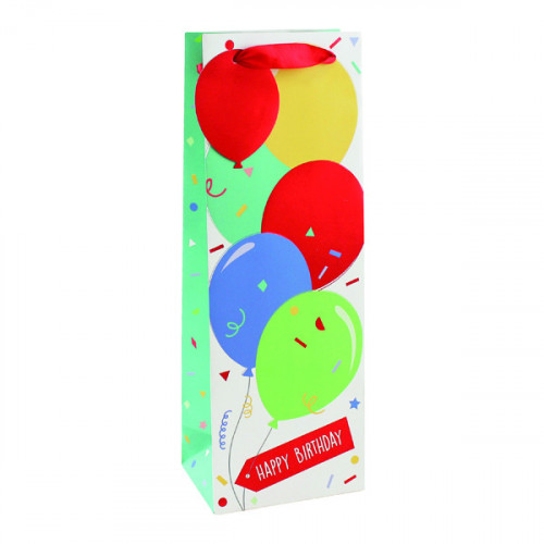 Happy Birthday Balloon Bottle Bag (Pack of 6) 26952-4