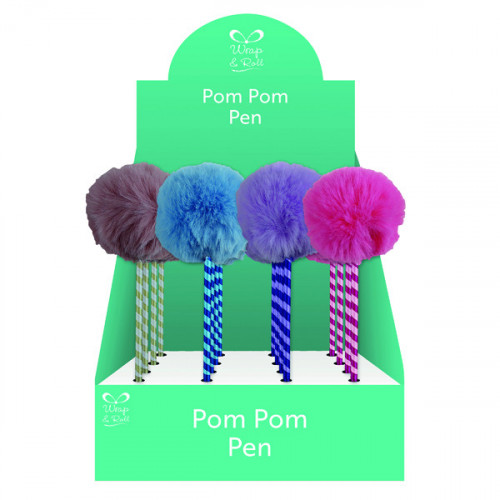 Pastel Pom Pom Pens Assorted (Pack of 16) 26727-PENS