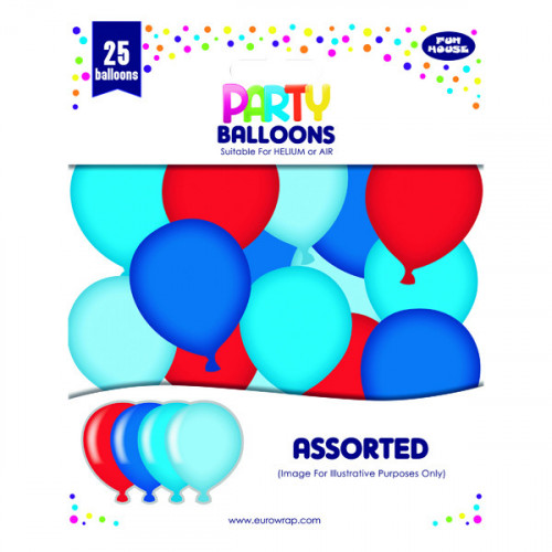 Party Balloons Blue/Red (Pack of 6) 12924-B-1