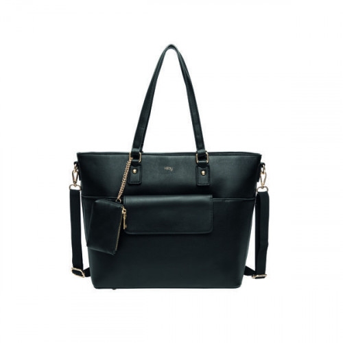 I-Stay 13.3 Inch Laptop Tote Bag with Detachable Accessory Bag Black IS0111