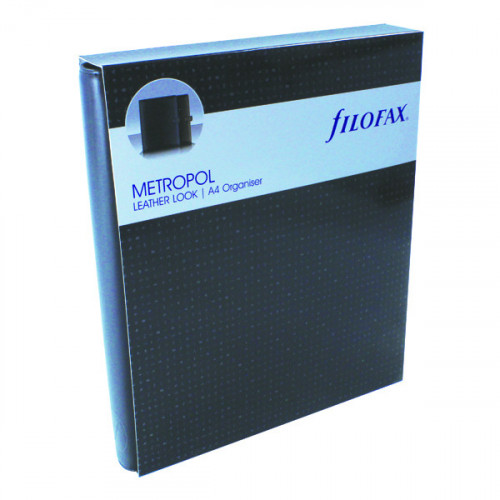 FILOFAX A4 METROPOL ORGANISER BLACK