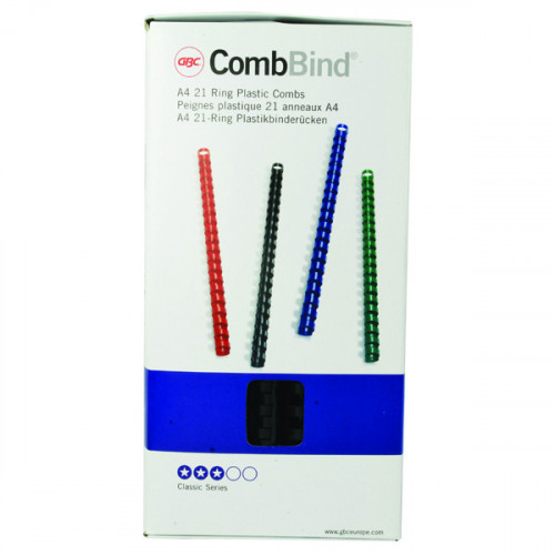 GBC COMBBIND A4 14MM COMB BLK PK100
