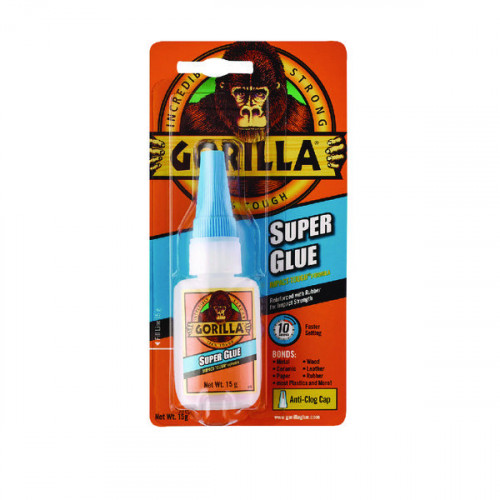 Gorilla Super Glue 15g (Bonds wood, paper, metal, ceramic, rubber and more) 4044201