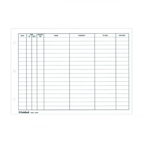 GUILDHALL VISITOR BK REFILL A4 PK50