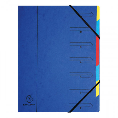 EUROPA 7 PART ORGANISER BLUE 54072E