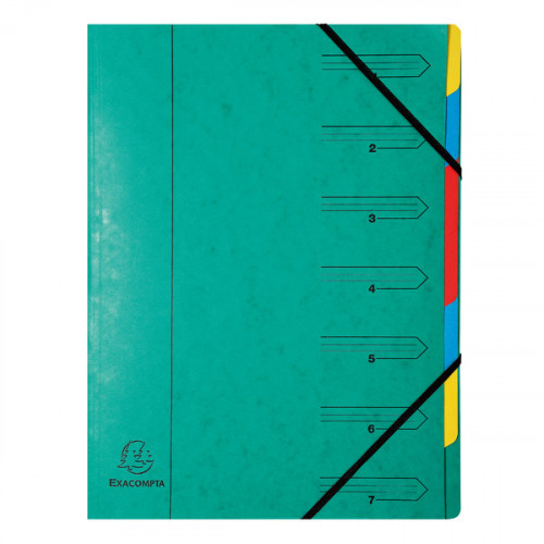 EUROPA 7 PART ORGANISER GREEN 54073E