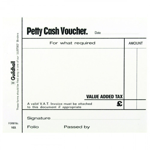 GUILDHALL PETTY CASH PAD PK5