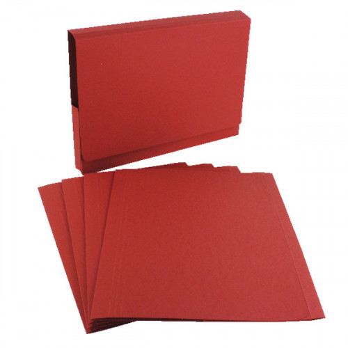 GUILDHALL SQ CUT FOLDER RED PK100