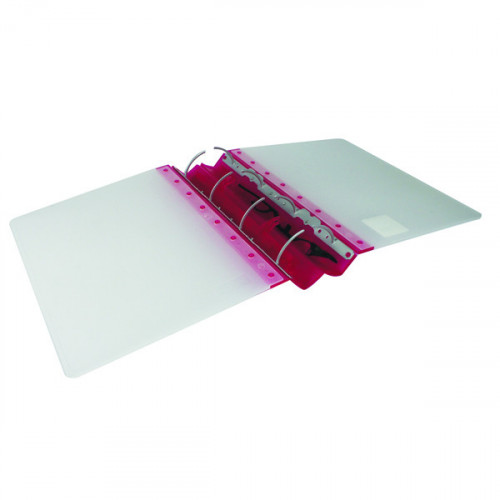 Guildhall GLX Ergogrip Ring Binder Frosted A4 Raspberry (Pack of 2) 4545