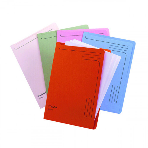 Exacompta Guildhall Slipfile Manilla 230gsm Assorted (Pack of 50) 4600Z