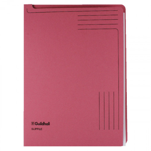 Exacompta Guildhall Slipfile Manilla 230gsm Pink (Pack of 50) 4604Z
