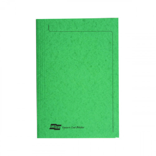 Europa Square Cut Folder 300 micron Foolscap Green (Pack of 50) 4823