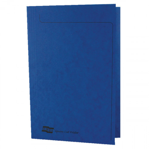Europa Square Cut Folder 300 micron Foolscap Blue (Pack of 50) 4825