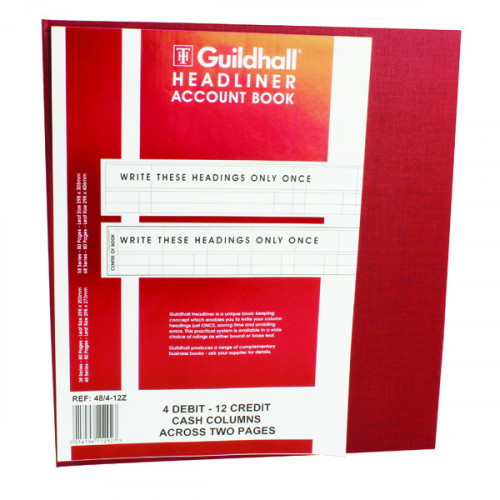 Exacompta Guildhall Headliner Book 80 Pages 298x273mm 48/4-12 1292