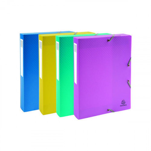 Exacompta Forever Young Box File PP 40mm A4 Assorted (Pack of 4) 59190E