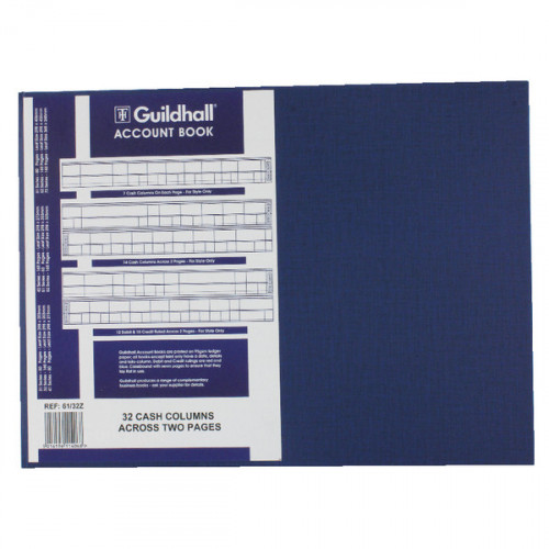 Exacompta Guildhall Account Book 80 Pages 32 Cash Columns 61/32 1406