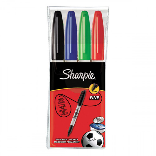 Sharpie Permanent Marker Fine Assorted (Pack of 4) S0810970