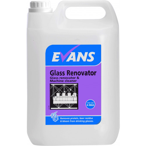 Evans Glass Renovator Glass & Machine Cleaner Liquid per 5ltr (A066EEV2) - Available to order
