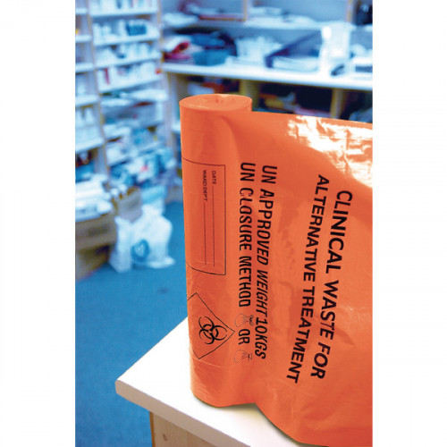 Clinical Waste Sack Heavy Duty Orange (Pack of 100) AT25/M085