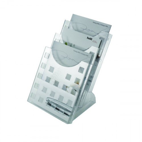 Helit Desktop 3 Pocket Literature Holder A4 H61027
