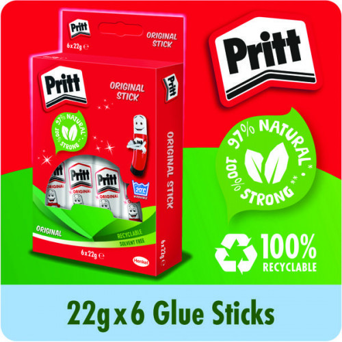 PRITT STICK 22G GLUE STICK PK6