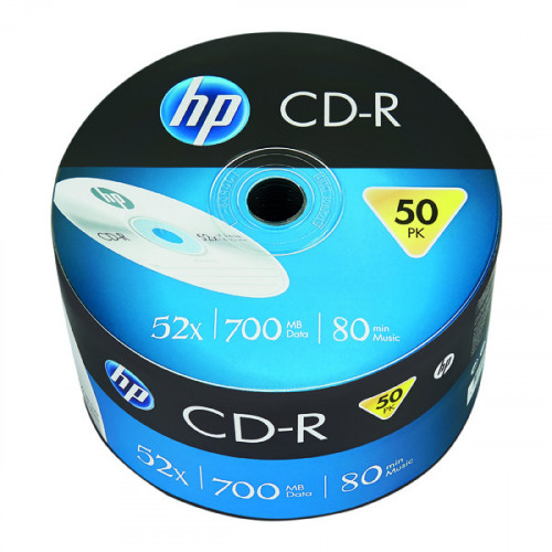 HP CD-R 52X 700MB WRAP PK50