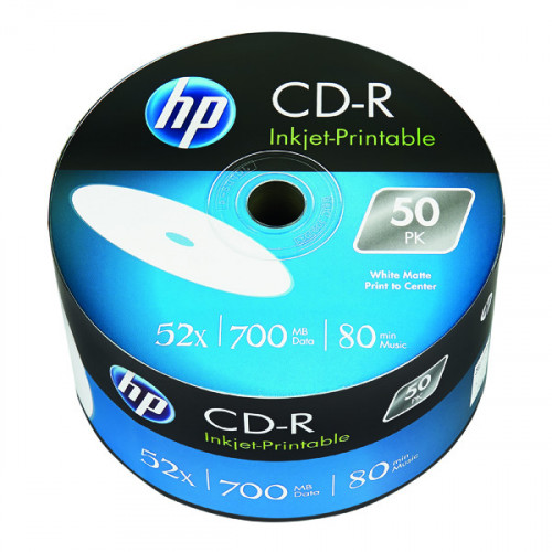 HP CD-R Inkjet Print 52X 700MB Wrap (Pack of 50) 69301