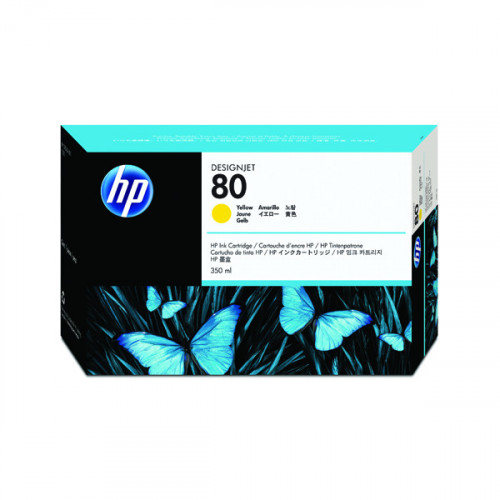 HP 80 Yellow Inkjet Cartridge 350ml C4848A