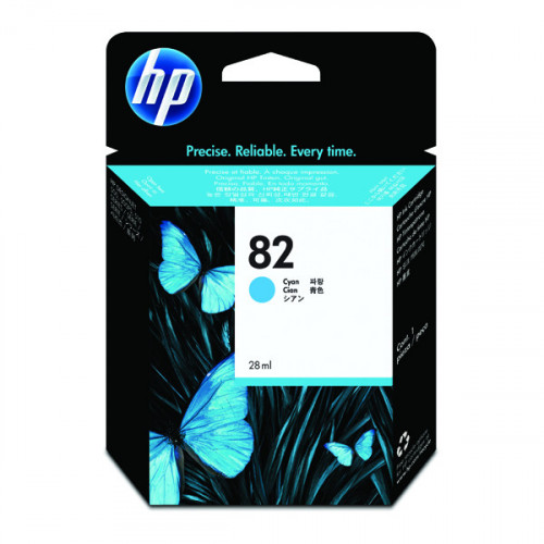 HP 82 Cyan Inkjet Cartridge (High Yield, 69ml, 1,430 Page Capacity) C4911A