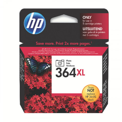 HP 364XL Photo High Yield Black Inkjet Cartridge CB322EE