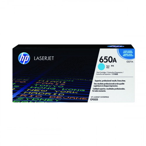 HP 650A LASERJET TONER CYAN CE271A