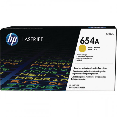 HP 654A LASER TONER YELLOW CF332A