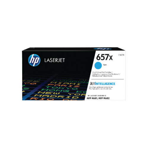 HP 657X High Yield Cyan Original LaserJet Toner Cartridge CF471X