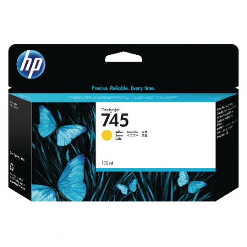 HP 745 DesignJet Ink Yellow Cartridge F9J96A